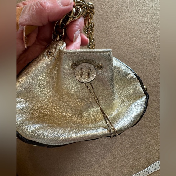 Versace "Authentic" Gold Bucket Evening Bag - Picture 8 of 15